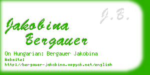 jakobina bergauer business card